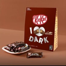 雀巢奇巧kitkat威化巧克力黑巧味纸袋装456g约38枚