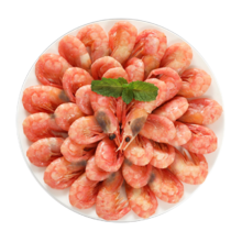 Plus会员:美加佳 海藻头熟冻北极甜虾10斤 90/120 黑头虾