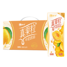 蒙牛 真果粒黄桃味牛奶饮品250g×12盒 黄桃果粒 礼盒装