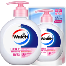 威露士（Walch）健康抑菌滋润洗手液525ml大瓶+250ml袋 杀菌99.9%泡沫易冲洗护手