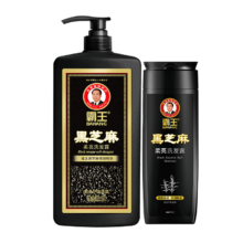 霸王 洗发水套装黑芝麻柔亮洗发露1L+400ml