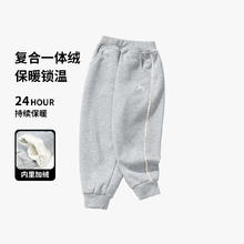 百丽 女童裤子秋冬保暖加绒运动休闲裤中大童小童卫裤宝宝外出长裤童装