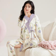 月子服春秋纯棉产后哺乳家居服套装、