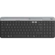 罗技（Logitech）K580无线蓝牙键盘带手机支架可跨屏切换静音按键无限薄膜键盘笔记本电脑手机ipad平板键鼠套装 K580 键盘星空灰