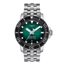 天梭（TISSOT）龚俊同款 海星系列腕表 钢带机械男表 T120.407.11.091.01