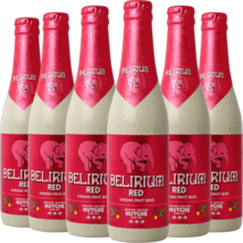 粉象（Delirium） 给劲樱桃啤酒 330ml*6瓶 精酿啤酒 比利时进口 烈性水果艾尔