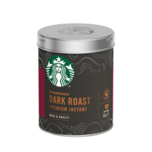 星巴克（Starbucks）速溶咖啡黑咖啡 重度烘焙罐装90g可做40杯 0糖美式健身即冲
