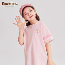 Paw in Paw PawinPaw卡小熊童装24夏季男女童撞色圆领短袖T恤 粉红色/25 120