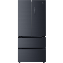 美的（Midea）508法式对开多门净味除菌四开门双系统双循环家用一级变频智能冰箱BCD-508WTPZM(E) 灰 国家补贴