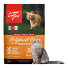 Orijen渴望鸡肉味猫粮5.4kg 通用粮【美版】+OM猫粮试用套装