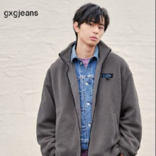 20点：gxg.jeans 男装 仿羊羔毛 夹克外套  灰色