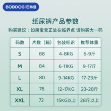 巴布豆（BOBDOG）新菠萝拉拉裤超薄透气尿不湿纸尿裤婴儿试用夜用动感贴合植萃弱酸 纸尿裤XXL 72片【28-34斤】