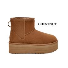 UGG 日本直邮UGG冬季女士舒适经典纯色厚底短靴雪地靴1134991