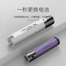 微笑鲨 户外超亮远射强光手电筒迷你便携家用户外可换电池防水超长续航