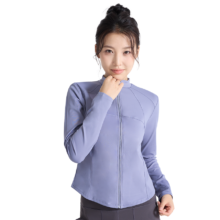 361° 瑜伽外套 女 长袖修身显瘦 前拉链开衫 高弹跑步健身服 骑行运动外套
