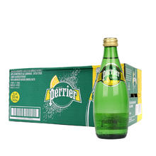 巴黎水 perrier 法国Perrier巴黎水柠檬味青柠味苏打气泡水330ml*5