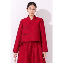 美妃上衣小外套短款女装旗袍新中式氛围感秋冬穿搭秋装气质红色