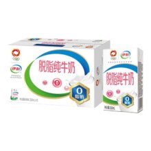伊利官方旗舰店脱脂纯牛奶整箱