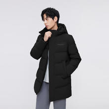 波司登 2024年冬季男士中长款经典休闲百搭保暖羽绒服外套B40145105 黑色8056