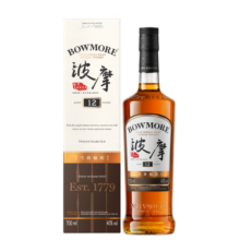 波摩（Bowmore）洋酒艾雷单一麦芽苏格兰威士忌年货礼盒 雪莉桶12年700ml英国进口