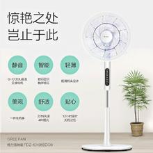 格力 GREE 电风扇家用落地扇宿舍遥控14叶风扇立式轻声智能变频台式风扇