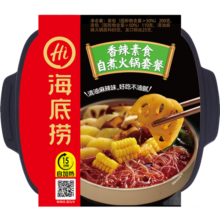 海底捞 自热火锅懒人超大锅方便自助部队学生宿舍零食夜宵方便即食整箱 香辣素食400g*2盒