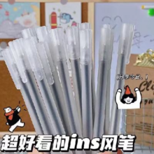 ins无印风 磨砂中性笔 0.5 两支