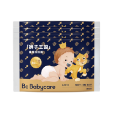 bc babycare皇室狮子王国系列拉拉裤新生儿婴儿宝宝bbc尿不湿透气秋冬不闷 L 1包 4片 试用装【体重9-14KG】