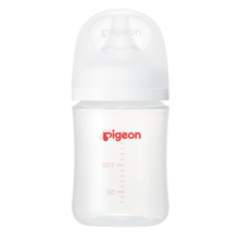 贝亲（Pigeon）奶瓶新生婴儿防胀气奶瓶玻璃材质宽口径 自然实感第3代 240ml 3-6月 带M奶嘴