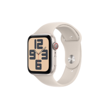 Apple Watch SE  智能手表GPS + 蜂窝款44毫米星光色铝金属表壳星光色运动型表带S/M 健康手表MRGV3CH/A