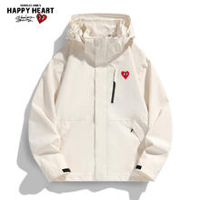 查尔斯桃心 CHARLES JANG'S HAPPY HEART 山系户外防风防水冲锋夹克男2024春秋季连帽外套