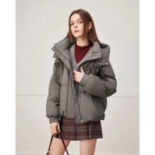 爱依服 商场 焦糖玛奇朵 2024冬季 时尚通勤百搭 保暖羽绒外套