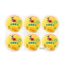 PLUS会员：喜之郎 芒果果冻100g*6杯共600克 添加椰果粒