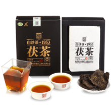 白沙溪  湖南安化黑茶金花茯砖茶叶御品【一级原料】318g礼盒装 礼盒装318g1盒当年茶赠泡杯