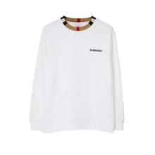 BURBERRY 博柏利 男士长袖卫衣 拼色领口字母印花