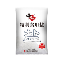 中盐精制无碘食用盐250g*11包多袋盐井矿盐家用厨房炒菜食盐LIU 250g*11包