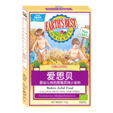 爱思贝（EARTH'S BEST）有机小麦大米粉高铁米糊米粉婴儿有机食品宝宝辅食6个月175g