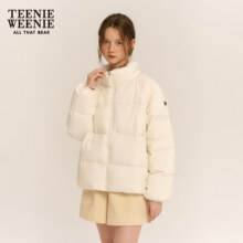 20点：Teenie Weenie小熊粉色泡芙羽绒服毛绒领保暖面包服