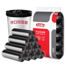 plus会员、需首购:Sodolike 尚岛 断点垃圾袋 150只  加厚45*50cm*5卷 平口黑 大垃圾袋