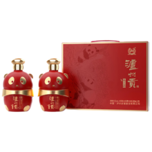 Plus会员：泸州老窖 泸州贡酒福之韵 浓香型白酒 52度 500ml*2瓶礼盒装