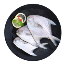 三都港冷冻东海银鲳鱼净重450g/3条装 平鱼深海鱼生鲜鱼类 年货海鲜水产
