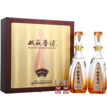 双沟珍宝坊 圣坊 42度(500ml+20ml)*2瓶 礼盒装 浓香型白酒 年货礼盒