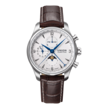 宇联（UNION GLASHUTTE SA）格拉苏蒂德国贝利士八针月相男士机械计时码表情人节礼物送男友