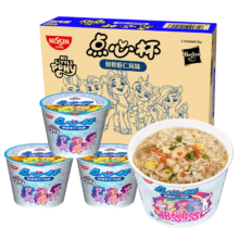 再降价/临期：日清 点心杯小马宝莉鲜鲜虾仁风味42g*12桶 mini杯面（25/4/11）