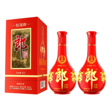 百亿补贴：郎酒 53度红花郎红十酱香型白酒500ml×2瓶