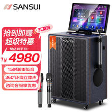 山水 户外k歌专用智能音箱套装一体机广场舞便携大功率蓝牙点歌