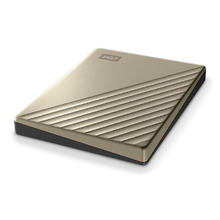 西部数据 My Passport Ultra系列 精英款 2.5英寸 Type-C便携移动机械硬盘 2TB USB3.0 金色