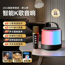 沃特利 WORTLEY 蓝牙音箱家用无线k歌音响话筒麦克风户外唱歌小型家庭ktv小度智能