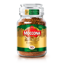摩可纳（Moccona）进口意式浓缩冻干速溶黑咖啡200g 特浓无蔗糖 深度烘焙 健身运动