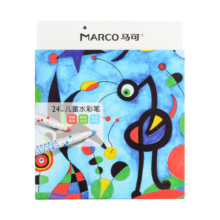 马可（MARCO）可水洗水彩笔24色 彩笔儿童水彩笔可水洗幼儿园小学生绘画笔工具美术用品套装开学文具 速写 马克笔绘画
